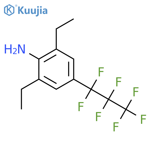 BENZENAMINE, 2,6-DIETHYL-4-(HEPTAFLUOROPROPYL)- structure