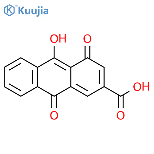 2-Anthracenecarboxylic acid, 4,9-dihydro-10-hydroxy-4,9-dioxo- structure