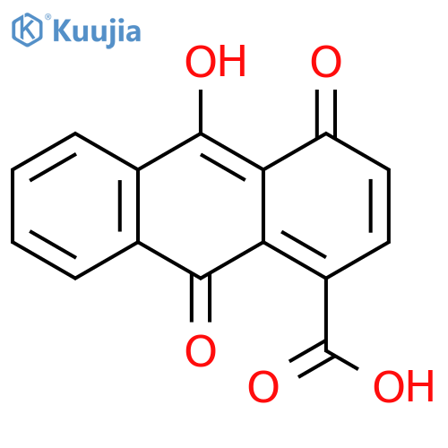 1-Anthracenecarboxylic acid, 4,9-dihydro-10-hydroxy-4,9-dioxo- structure