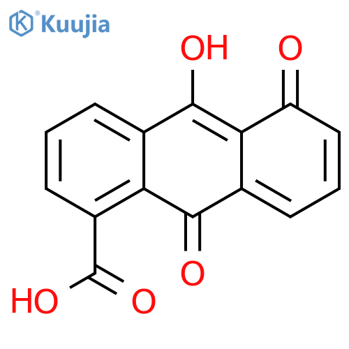 1-Anthracenecarboxylic acid, 5,9-dihydro-10-hydroxy-5,9-dioxo- structure