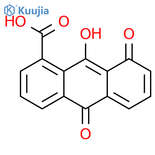1-Anthracenecarboxylic acid, 8,10-dihydro-9-hydroxy-8,10-dioxo- structure