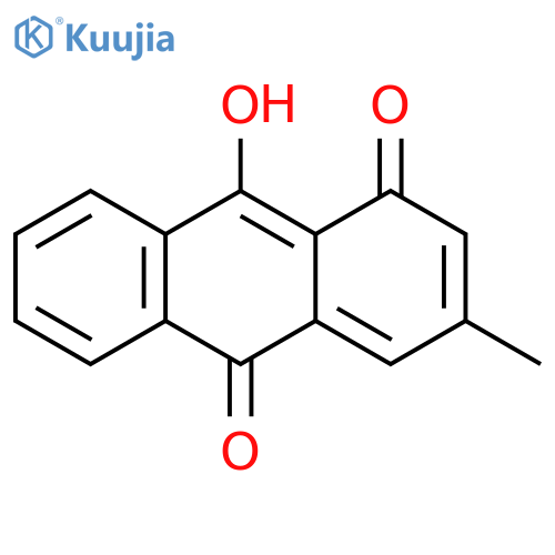 1,10-Anthracenedione, 9-hydroxy-3-methyl- structure