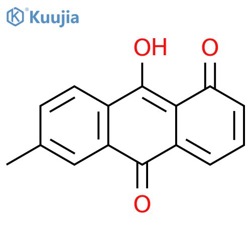 1,10-Anthracenedione, 9-hydroxy-6-methyl- structure