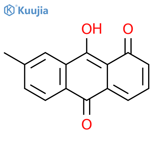 1,10-Anthracenedione, 9-hydroxy-7-methyl- structure