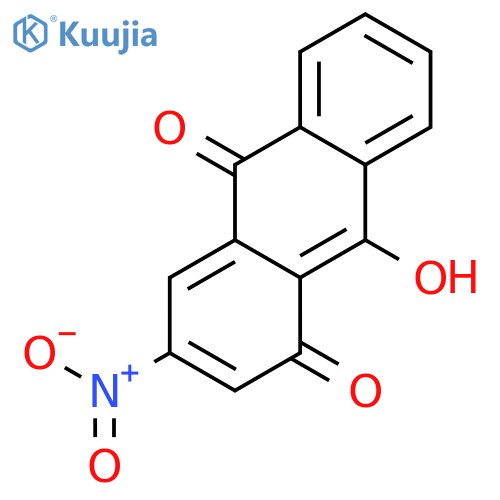 1,10-Anthracenedione, 9-hydroxy-3-nitro- structure
