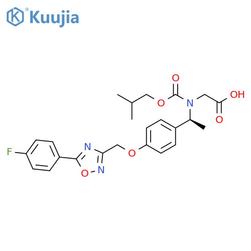 Glycine,N-[(1S)-1-[4-[[5-(4-fluorophenyl)-1,2,4-oxadiazol-3-yl]methoxy]phenyl]ethyl]-N-[(2-methylpropoxy)carbonyl]- structure
