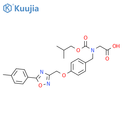Glycine,N-[[4-[[5-(4-methylphenyl)-1,2,4-oxadiazol-3-yl]methoxy]phenyl]methyl]-N-[(2-methylpropoxy)carbonyl]- structure