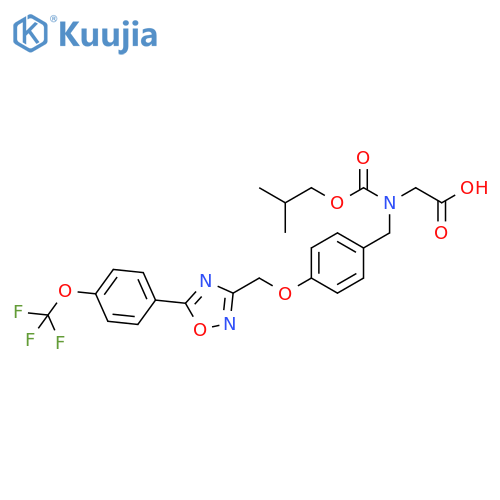 Glycine,N-[(2-methylpropoxy)carbonyl]-N-[[4-[[5-[4-(trifluoromethoxy)phenyl]-1,2,4-oxadiazol-3-yl]methoxy]phenyl]methyl]- structure