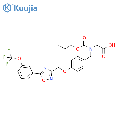 Glycine,N-[(2-methylpropoxy)carbonyl]-N-[[4-[[5-[3-(trifluoromethoxy)phenyl]-1,2,4-oxadiazol-3-yl]methoxy]phenyl]methyl]- structure