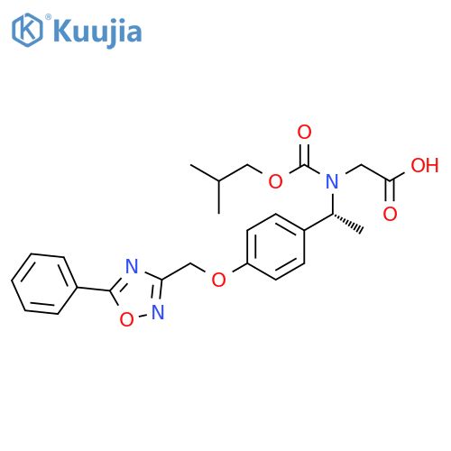 Glycine,N-[(2-methylpropoxy)carbonyl]-N-[(1R)-1-[4-[(5-phenyl-1,2,4-oxadiazol-3-yl)methoxy]phenyl]ethyl]- structure
