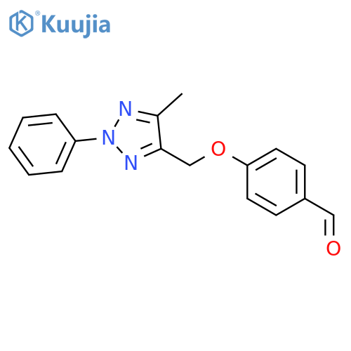 Benzaldehyde, 4-[(5-methyl-2-phenyl-2H-1,2,3-triazol-4-yl)methoxy]- structure