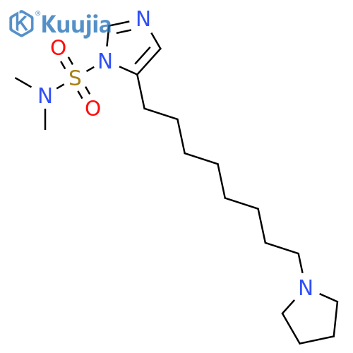 1H-IMIDAZOLE-1-SULFONAMIDE, N,N-DIMETHYL-5-[8-(1-PYRROLIDINYL)OCTYL]- structure