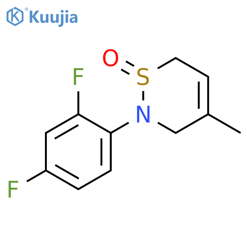 2H-1,2-THIAZINE, 2-(2,4-DIFLUOROPHENYL)-3,6-DIHYDRO-4-METHYL-, 1-OXIDE structure