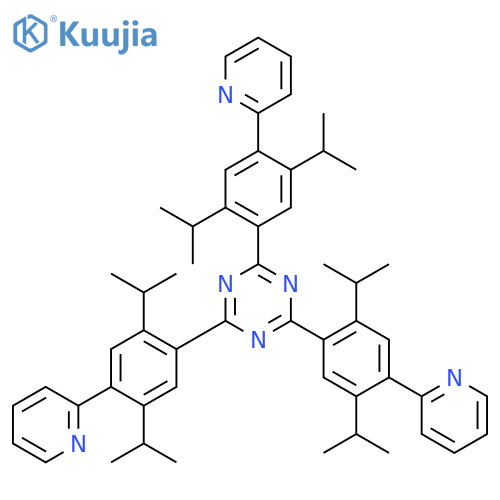 1,3,5-Triazine, 2,4,6-tris[2,5-bis(1-methylethyl)-4-(2-pyridinyl)phenyl]- structure