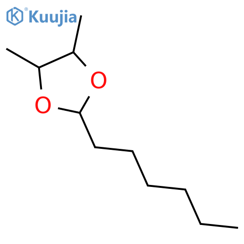2-Hexyl-4,5-dimethyl-1,3-dioxolane structure