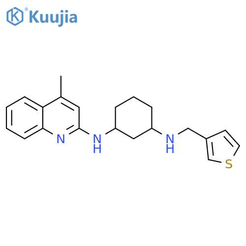 1,3-Cyclohexanediamine, N-(4-methyl-2-quinolinyl)-N'-(3-thienylmethyl)- structure