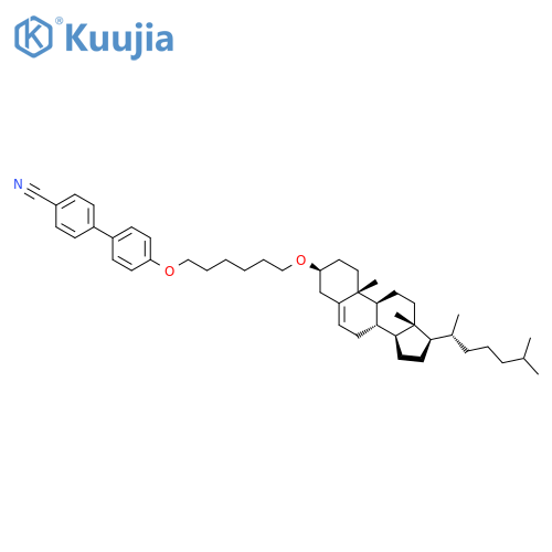 [1,1'-Biphenyl]-4-carbonitrile, 4'-[[6-[(3b)-cholest-5-en-3-yloxy]hexyl]oxy]- structure
