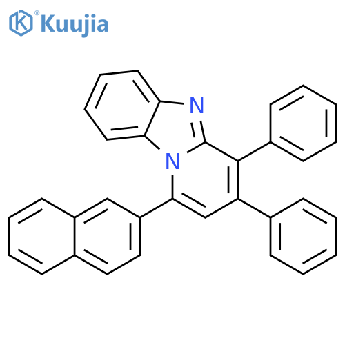 PYRIDO[1,2-A]BENZIMIDAZOLE, 1-(2-NAPHTHALENYL)-3,4-DIPHENYL- structure