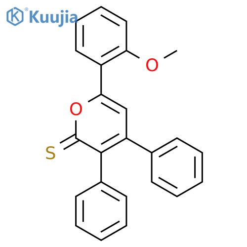 2H-Pyran-2-thione, 6-(2-methoxyphenyl)-3,4-diphenyl- structure