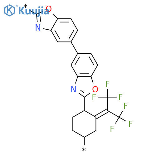 POLY[2,5-BENZOXAZOLEDIYL[2,2,2-TRIFLUORO-1-(TRIFLUOROMETHYL)ETHYLIDENE]-5,2-BENZOXAZOLEDIYL-1,4-CYCLOHEXANEDIYL] structure