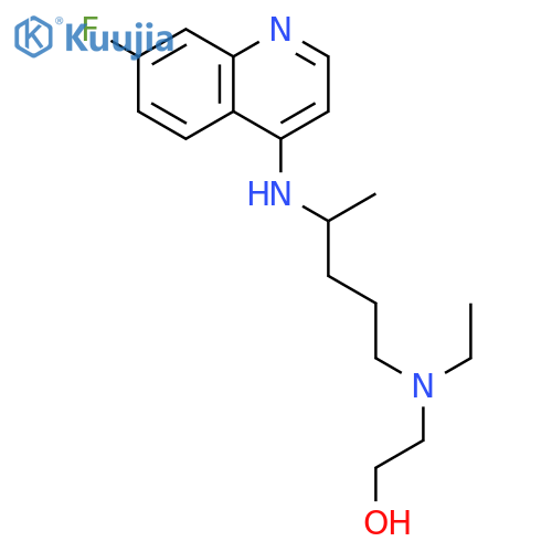 Ethanol, 2-[ethyl[(4R)-4-[(7-fluoro-4-quinolinyl)amino]pentyl]amino]- structure