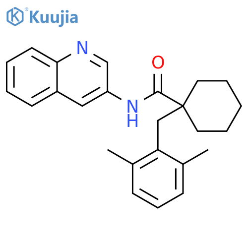 Cyclohexanecarboxamide,1-[(2,6-dimethylphenyl)methyl]-N-3-quinolinyl- structure