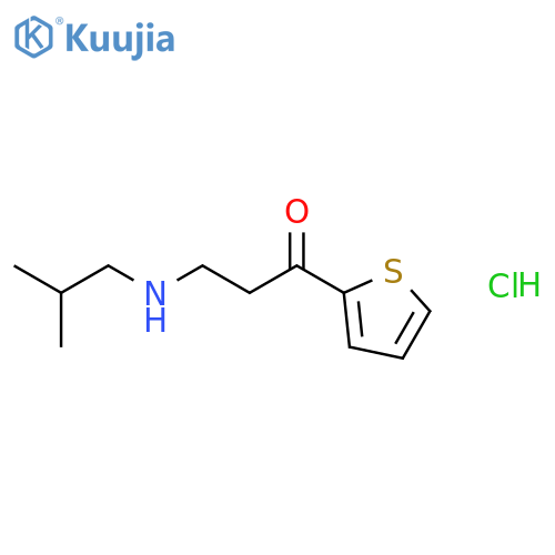 1-PROPANONE, 3-[(2-METHYLPROPYL)AMINO]-1-(2-THIENYL)-, HYDROCHLORIDE structure