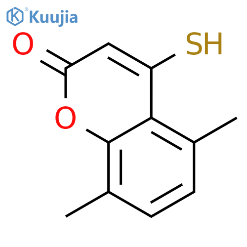2H-1-Benzopyran-2-one, 4-mercapto-5,8-dimethyl- structure