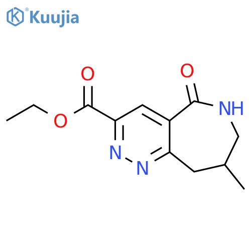 6,7,8,9-tetrahydro-8-methyl-5-oxo-5H-Pyridazino[4,3-c]azepine-3-carboxylic acid ethyl ester structure