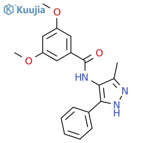 Benzamide, 3,5-dimethoxy-N-(3-methyl-5-phenyl-1H-pyrazol-4-yl)- structure