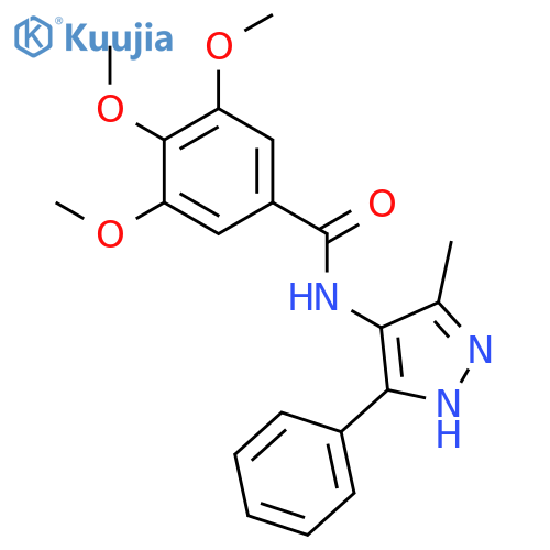 Benzamide, 3,4,5-trimethoxy-N-(3-methyl-5-phenyl-1H-pyrazol-4-yl)- structure