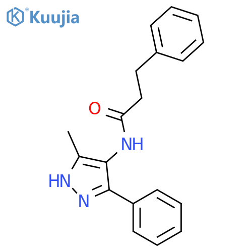 Benzenepropanamide, N-(3-methyl-5-phenyl-1H-pyrazol-4-yl)- structure