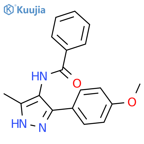 Benzamide, N-[3-(4-methoxyphenyl)-5-methyl-1H-pyrazol-4-yl]- structure