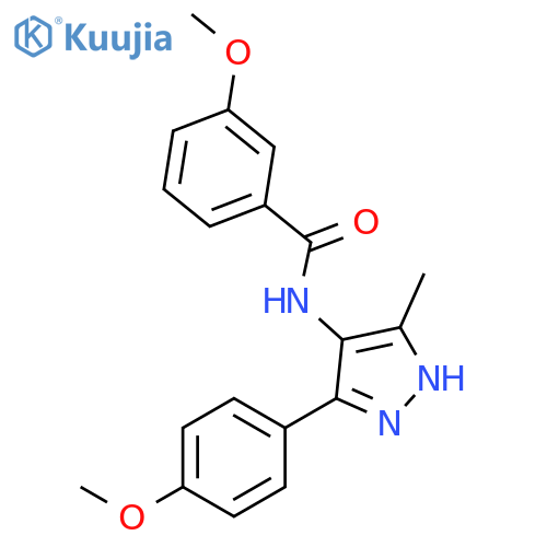 Benzamide,3-methoxy-N-[3-(4-methoxyphenyl)-5-methyl-1H-pyrazol-4-yl]- structure
