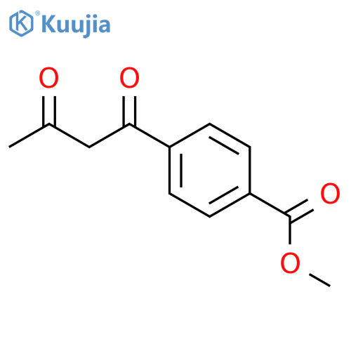 Benzoic acid, 4-(1,3-dioxobutyl)-, methyl ester structure