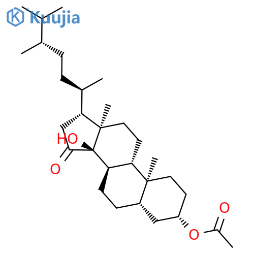 Ergostan-15-one, 3-(acetyloxy)-14-hydroxy-, (3b,5a)- structure
