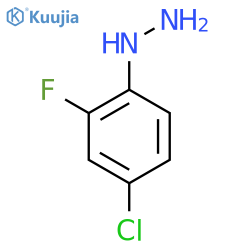 (4-Chloro-2-fluorophenyl)hydrazine structure