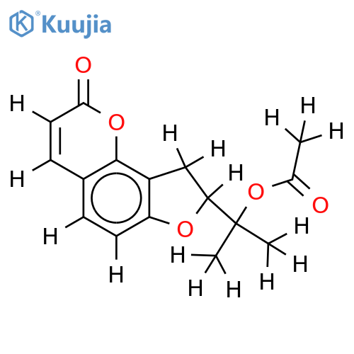 (S)-8-(alpha-Acetoxy-isopropyl)-8,9-dihydro-furo[2,3-h]chromen-2-on structure
