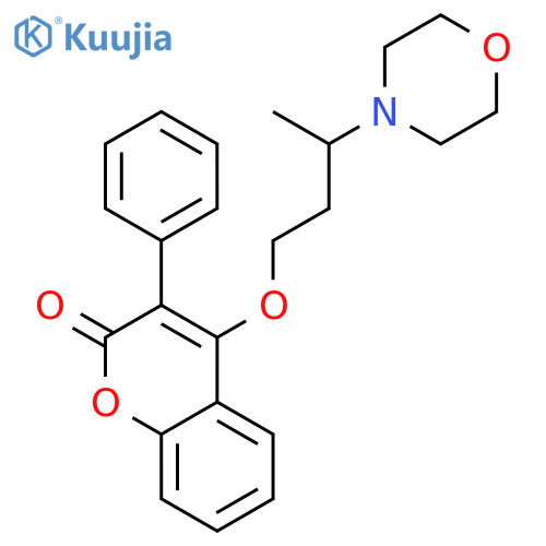 2H-1-BENZOPYRAN-2-ONE, 4-[3-(4-MORPHOLINYL)BUTOXY]-3-PHENYL- structure