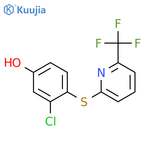 Phenol, 3-chloro-4-[[6-(trifluoromethyl)-2-pyridinyl]thio]- structure
