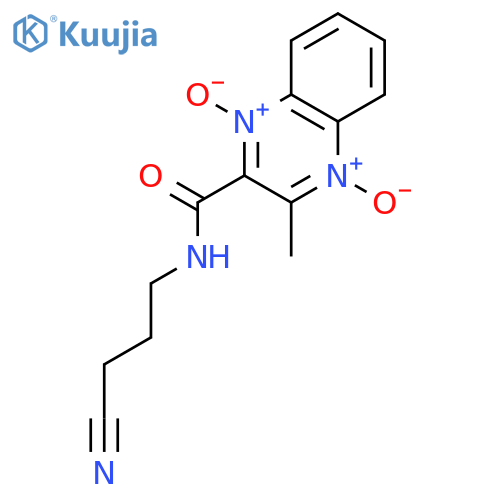 2-QUINOXALINECARBOXAMIDE, N-(3-CYANOPROPYL)-3-METHYL-, 1,4-DIOXIDE structure