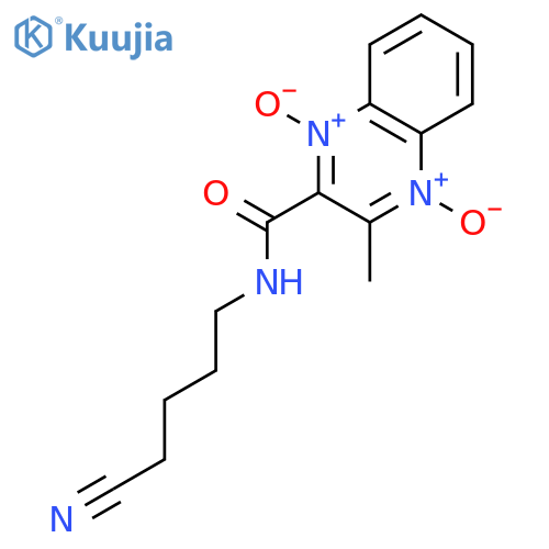 2-Quinoxalinecarboxamide, N-(4-cyanobutyl)-3-methyl-, 1,4-dioxide structure