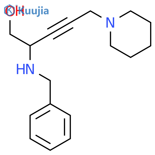 3-Pentyn-1-ol, 2-[(phenylmethyl)amino]-5-(1-piperidinyl)- structure