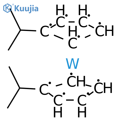 Bis(i-propylcyclopentadienyl)tungsten dihydride structure