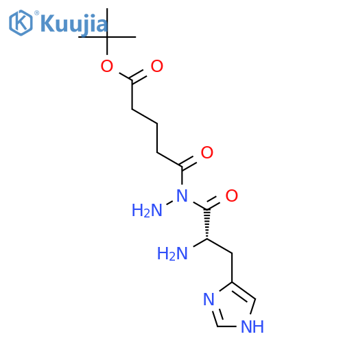 L-Histidine, N-[5-(1,1-dimethylethoxy)-1,5-dioxopentyl]-, hydrazide structure