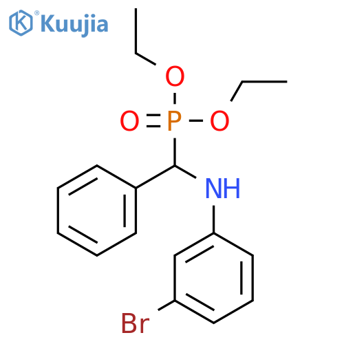 Phosphonic acid, [[(3-bromophenyl)amino]phenylmethyl]-, diethyl ester structure