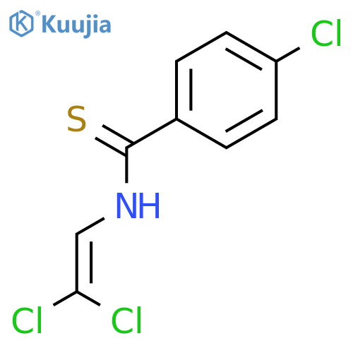 Benzenecarbothioamide, 4-chloro-N-(2,2-dichloroethenyl)- structure