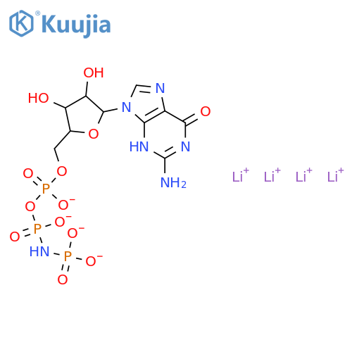 5'-Guanylic acid,monoanhydride with imidodiphosphoric acid, tetralithium salt (9CI) structure