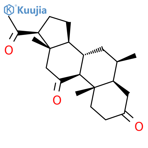 Pregnane-3,11,20-trione, 6-methyl-, (5a,6b)- structure