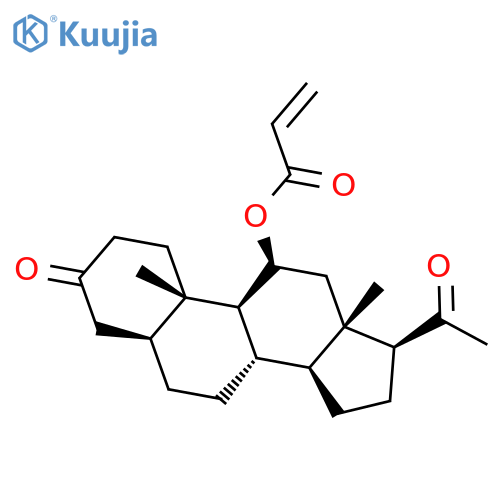 Pregnane-3,20-dione, 11-[(1-oxo-2-propenyl)oxy]-, (5a,11b)- structure